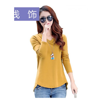 其他品牌 不對(duì)稱 短袖 T恤 女 V領(lǐng)