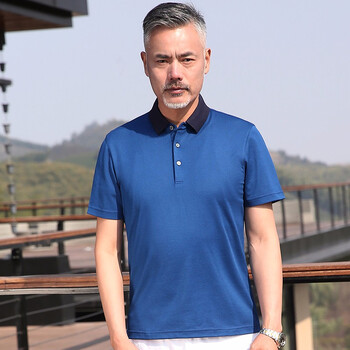 夢(mèng)天源 短袖 男士T恤 F100藍(lán)色 