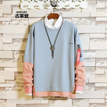 古萊登（GODLIKE） 七分袖 男士T恤 A088-W18271藍(lán)色 S，XL，L，XXL，M
