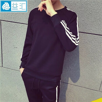 法格麗袖（FAGELIXIU） 長(zhǎng)袖 男士T恤 手臂三桿黑上衣 