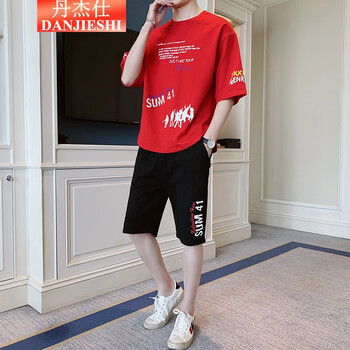 丹杰仕（DANJIESHI） 七分袖 男士T恤 B212 紅色 