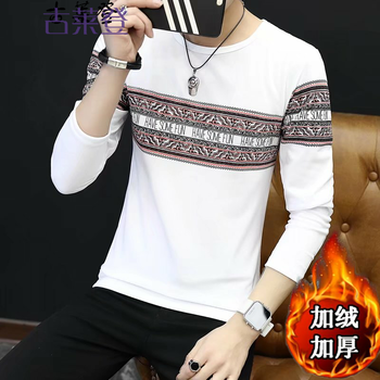 古萊登（GODLIKE） 長(cháng)袖 男士T恤 鋸齒白加絨 