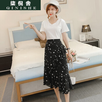 柒倪舍（QINISHE）半身裙中長裙