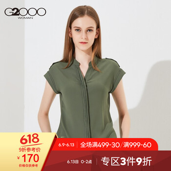 G2000 背帶 短袖 T恤 女 立領(lǐng)