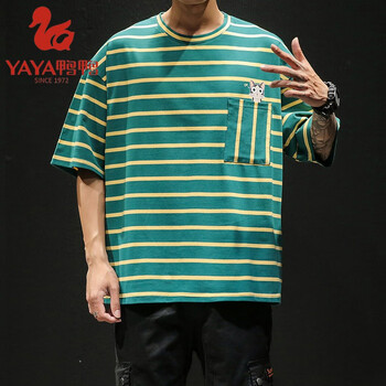 鴨鴨（YAYA） 短袖 男士T恤 深綠色T281 
