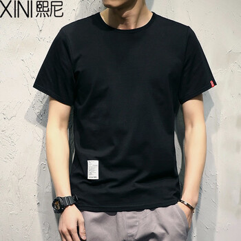 熙尼（XINI） 短袖 男士T恤 黑色 