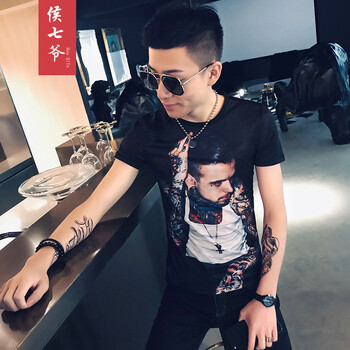 侯七爺（HOUQIYE） 短袖 男士T恤 9078 