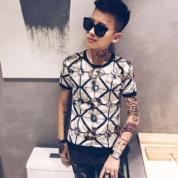 C2潮朝（C2 CHAO CHAO） 短袖 男士T恤 A011 T600狼投 