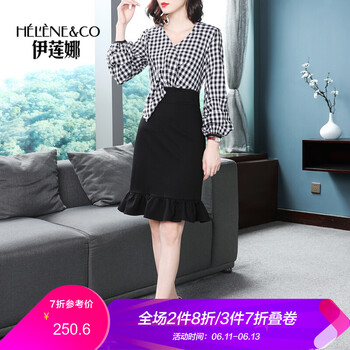 伊蓮娜（Helene & co） 格子  連衣裙