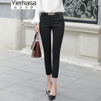 衣爾卡薩（Yierkasa） 高腰 鉛筆褲/小腳褲 女 九分褲 休閑褲