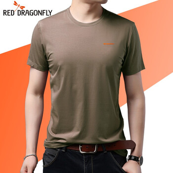 紅蜻蜓（RED DRAGONFLY） 短袖 男士T恤 咖色（除塵） 