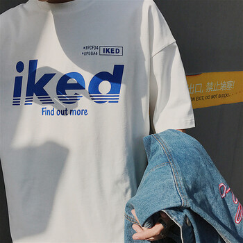 deciuhlae 五分袖 男士T恤 iked 