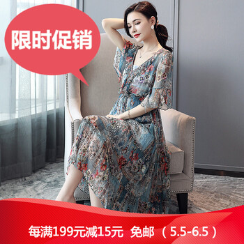 印花連衣裙，微胖妹子的顯瘦秘籍
