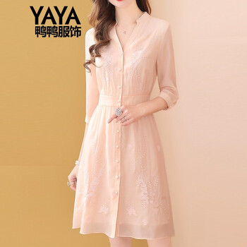鴨鴨服飾（yaya）  印花，蕾絲 連衣裙