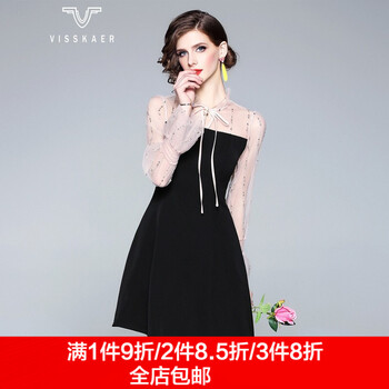 怎么樣,重工釘珠連衣裙