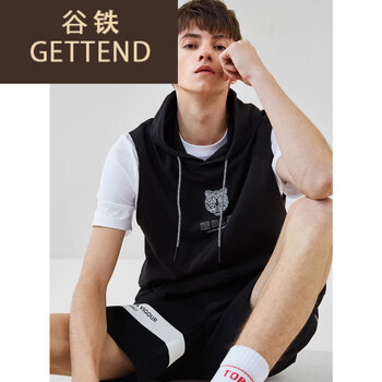 谷鐵（GETTEND） 長袖 男士T恤 黑色090 