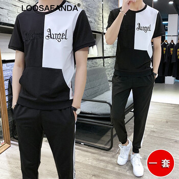 LOOSAFANDA 短袖 男士T恤 A438-904黑色 