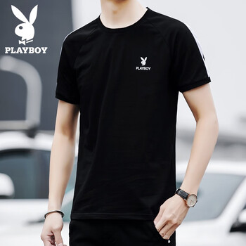 花花公子（PLAYBOY） 短袖 男士T恤 MT-1811 灰色 