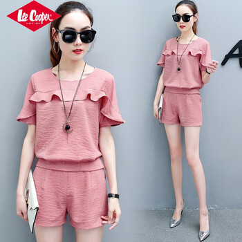 Lee Cooper 自然腰 闊腿褲 女 九分褲 休閑褲