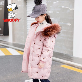 snoopy 女童 羽絨