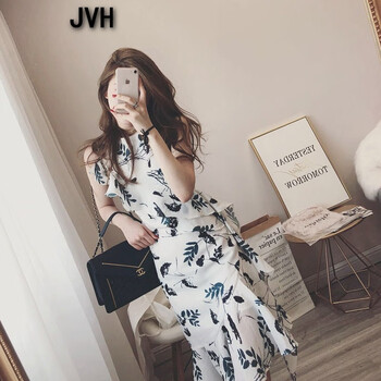 JVH 碎花 荷葉邊，不規(guī)則，印花 連衣裙