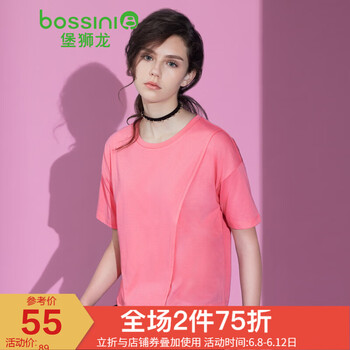 堡獅龍（bossini） 不對稱 短袖 T恤 女 圓領(lǐng)