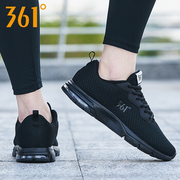 361度跑步鞋烏黑色（網(wǎng)面） 