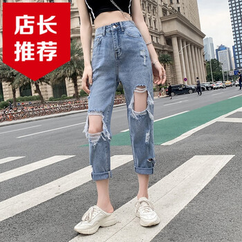 寬松牛仔褲，微胖妹子的穿搭利器