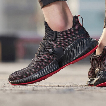 阿迪達(dá)斯（Adidas）跑步鞋D96536黑色+紅色 