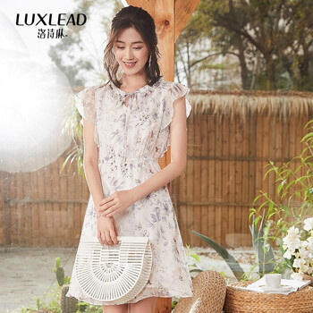 洛詩琳（LUXLEAD）  荷葉邊，印花 連衣裙