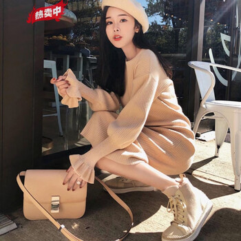 微胖妹子的福音，荷葉袖連衣裙