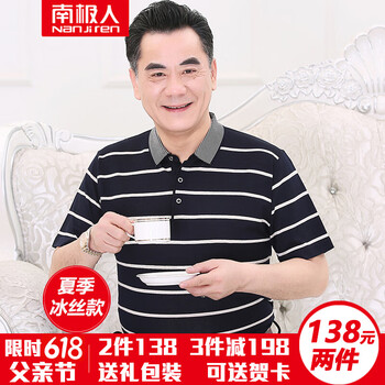 南極人（Nanjiren） 短袖 男士T恤 D261藏青 