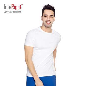 INTERIGHT 短袖 男士T恤 白色 