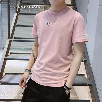 Kerven Mike 短袖 男士T恤 T7890粉紅 