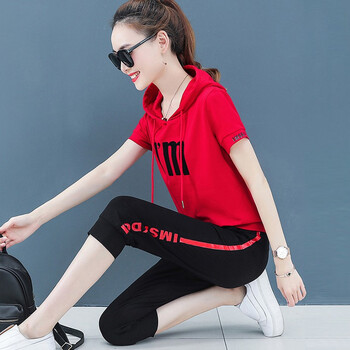 其他 印花 短袖 T恤 女 連帽