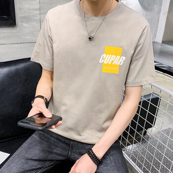 賓加迪（BINJIADI） 短袖 男士T恤 米黃 