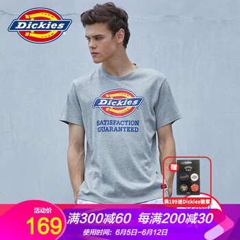 Dickies 短袖 男士T恤 灰色 
