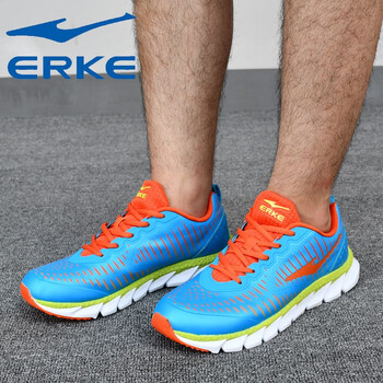 鴻星爾克（ERKE）跑步鞋熒光藍/橙紅色-105 