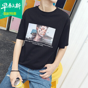 古萊登（GODLIKE） 短袖 男士T恤 T202#黑色 