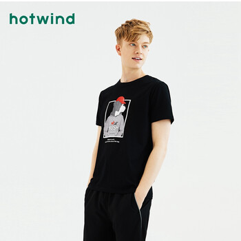 熱風(fēng)（Hotwind） 短袖 男士T恤 01黑色 