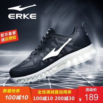 鴻星爾克（ERKE）跑步鞋正黑(男款) 40