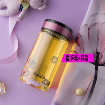 雙層帶蓋玻璃杯，喝出健康水