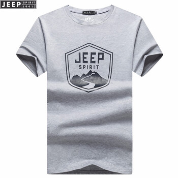 吉普（JEEP） 短袖 男士T恤 818-8灰色 