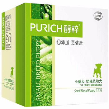 醇粹（Purich） 雞肉口味幼犬狗糧 小型犬幼犬&奶糕1.5kg【3斤】