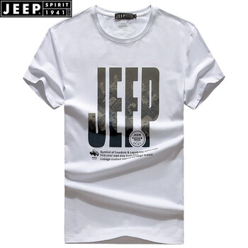 Jeep 短袖 男士T恤 白色(0121款) 
