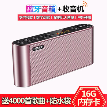 愛(ài)度（AIDU） Q8 音箱/音響 玫瑰金+16G內(nèi)存卡+讀卡器+海量歌曲+點(diǎn)歌本