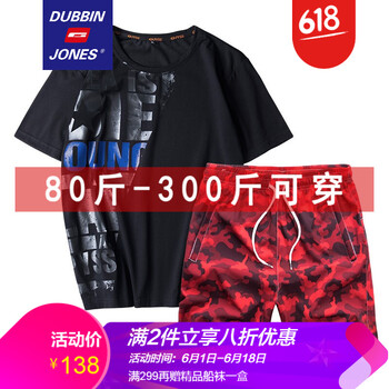 杜賓瓊斯（DUBBINJONES） 短袖 男士T恤 0916黑色+1928紅色 