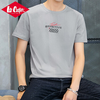 Lee Cooper 短袖 男士T恤 T7896灰色 