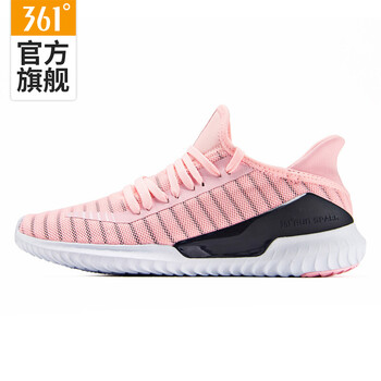361度跑步鞋螢光臘粉/烏黑色 35，36，37，38，39，40