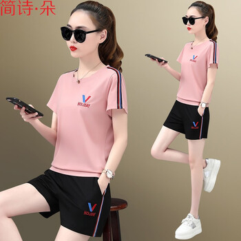 簡詩·朵 3D，漸變，拼接，撞色，印花 短袖 T恤 女 圓領(lǐng)